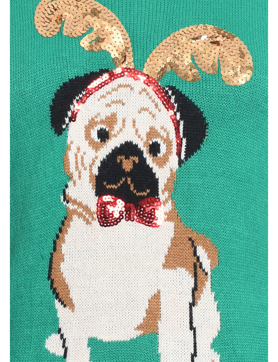Animal Design Christmas Jumper - M
