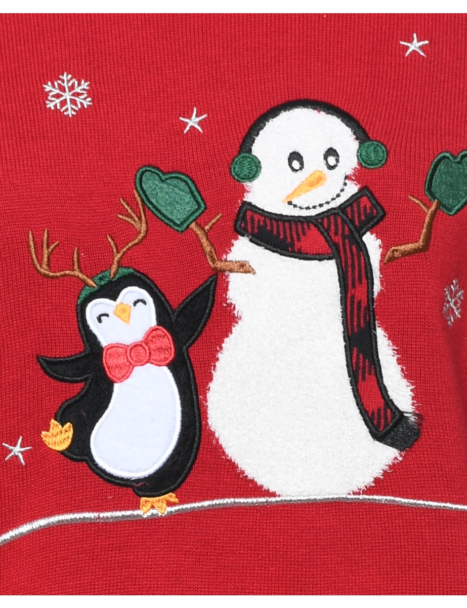 Snowman Christmas Jumper - M