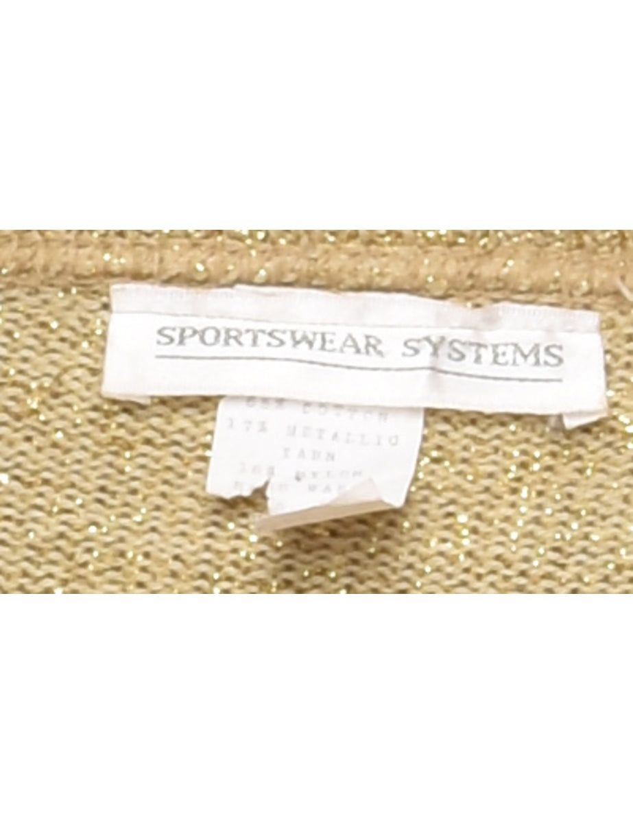 Lurex Thread Pattern Jumper - S