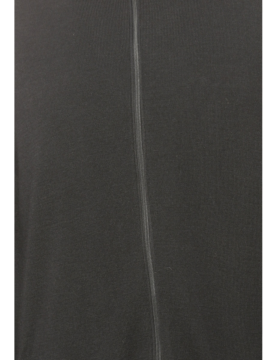 Zip Front Black Cardigan - XL