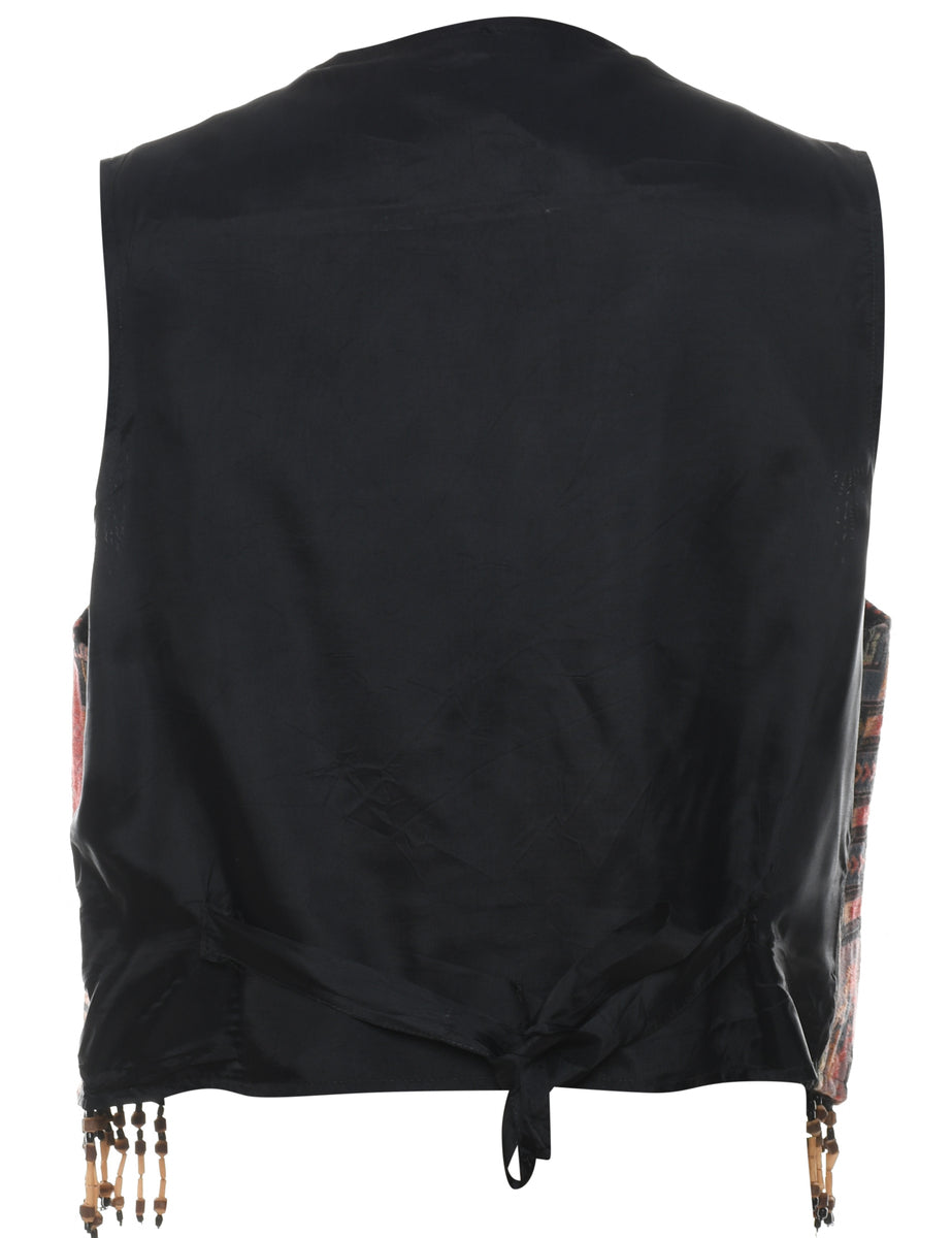 Ikat Pattern Waistcoat - L