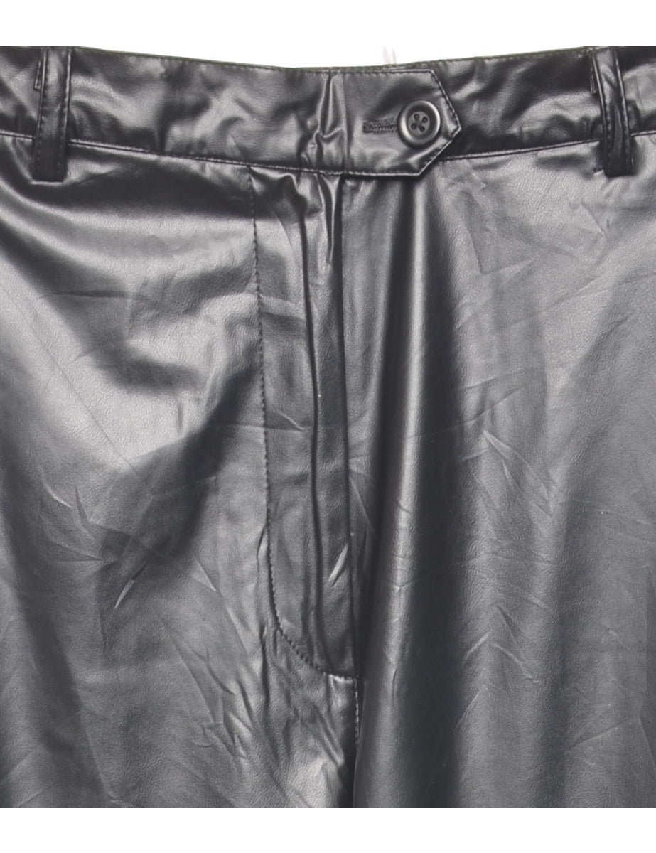 Black Shiny Trousers - W34 L29