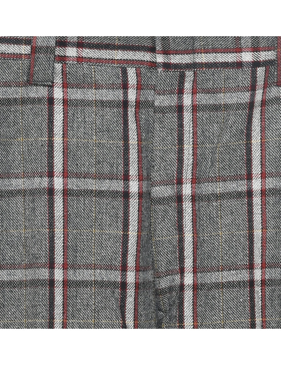 Checked Pattern Trousers - W33 L32