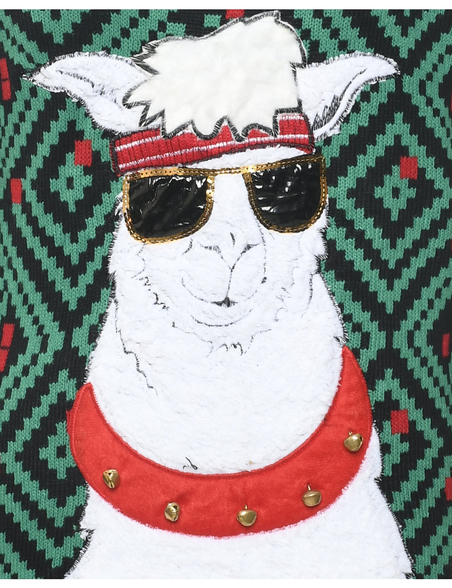 Animal Design Christmas Jumper - S