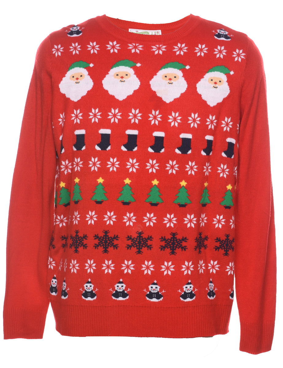 Santa Claus Christmas Jumper - M