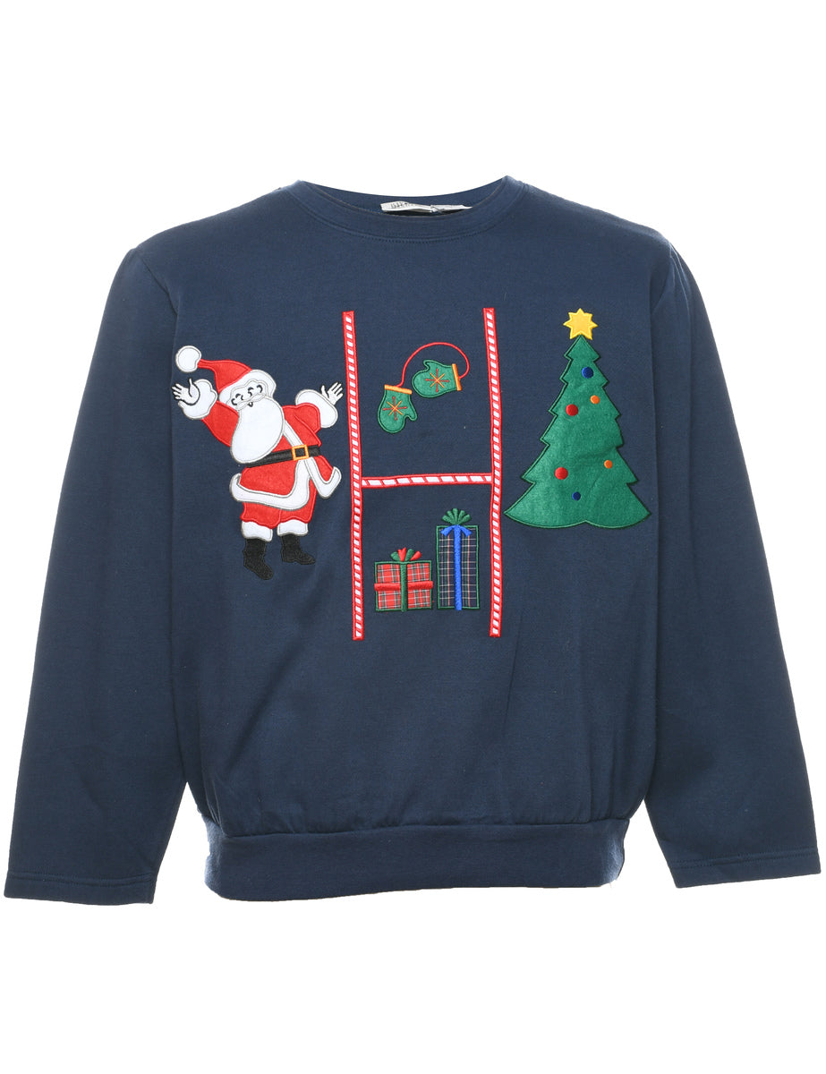 Santa Claus Christmas Sweatshirt - L