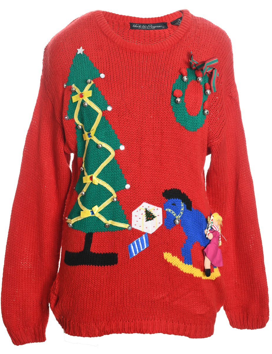 Christmas Tree Design Jumper - M