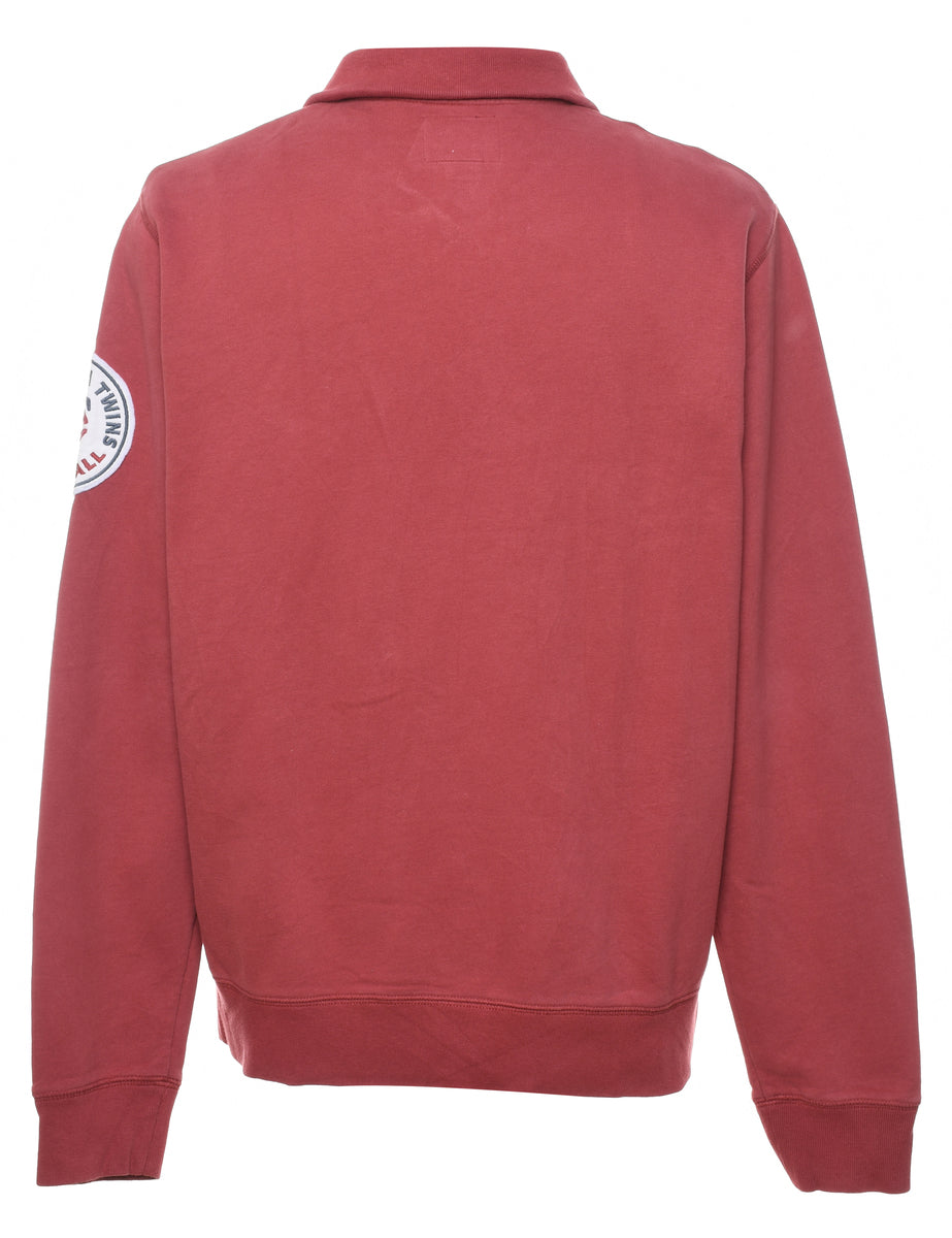 Quarter-Zip Minnesota Basketball Design Sweatshirt - L