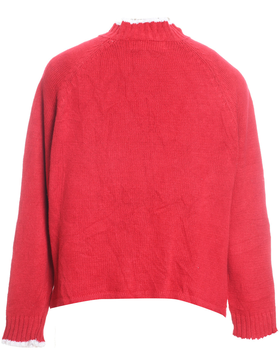 Snowman Christmas Cardigan - M