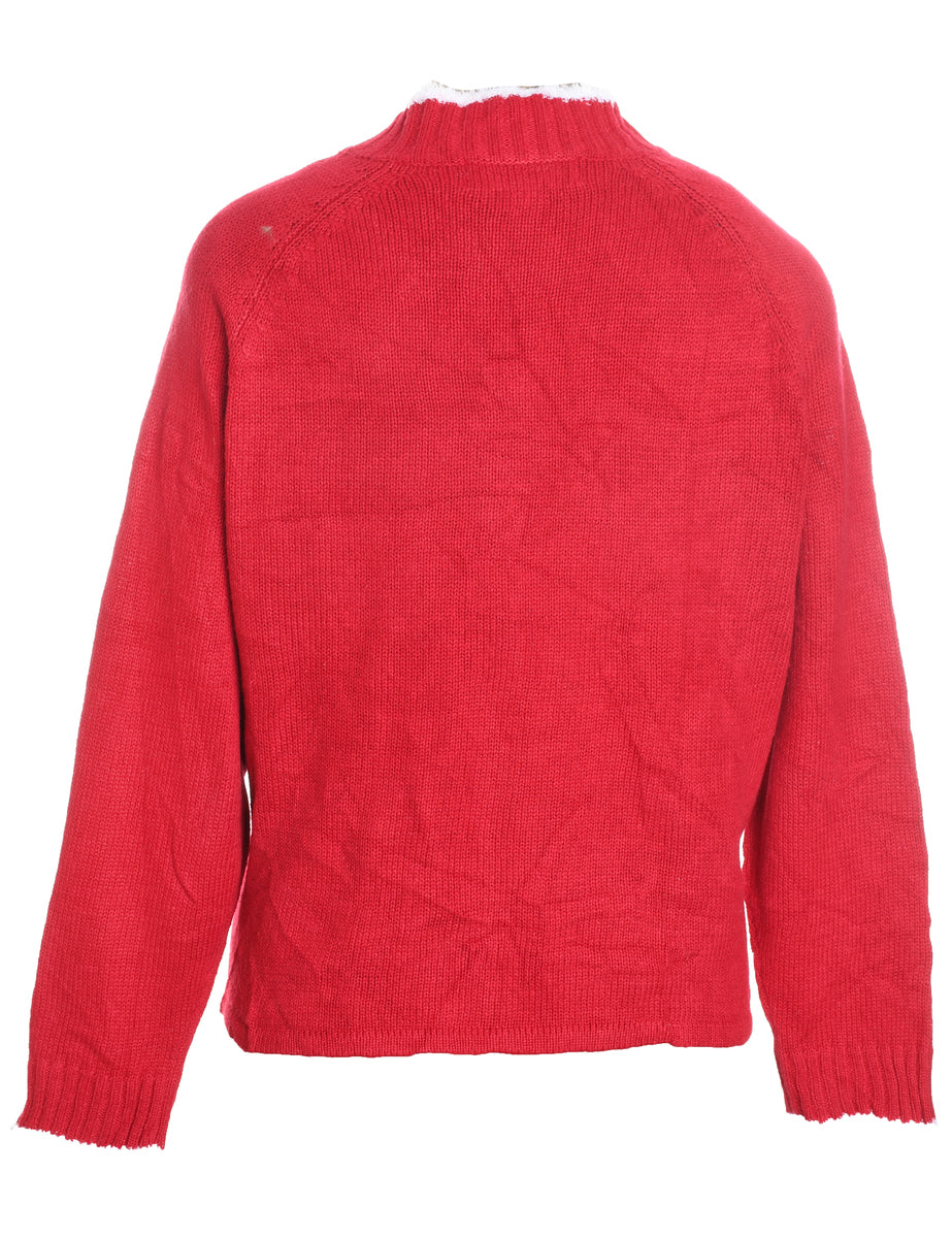 Snowman Christmas Cardigan - L