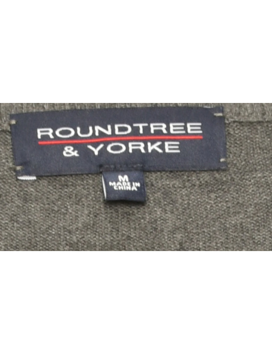 Argyle Grey Jumper - M