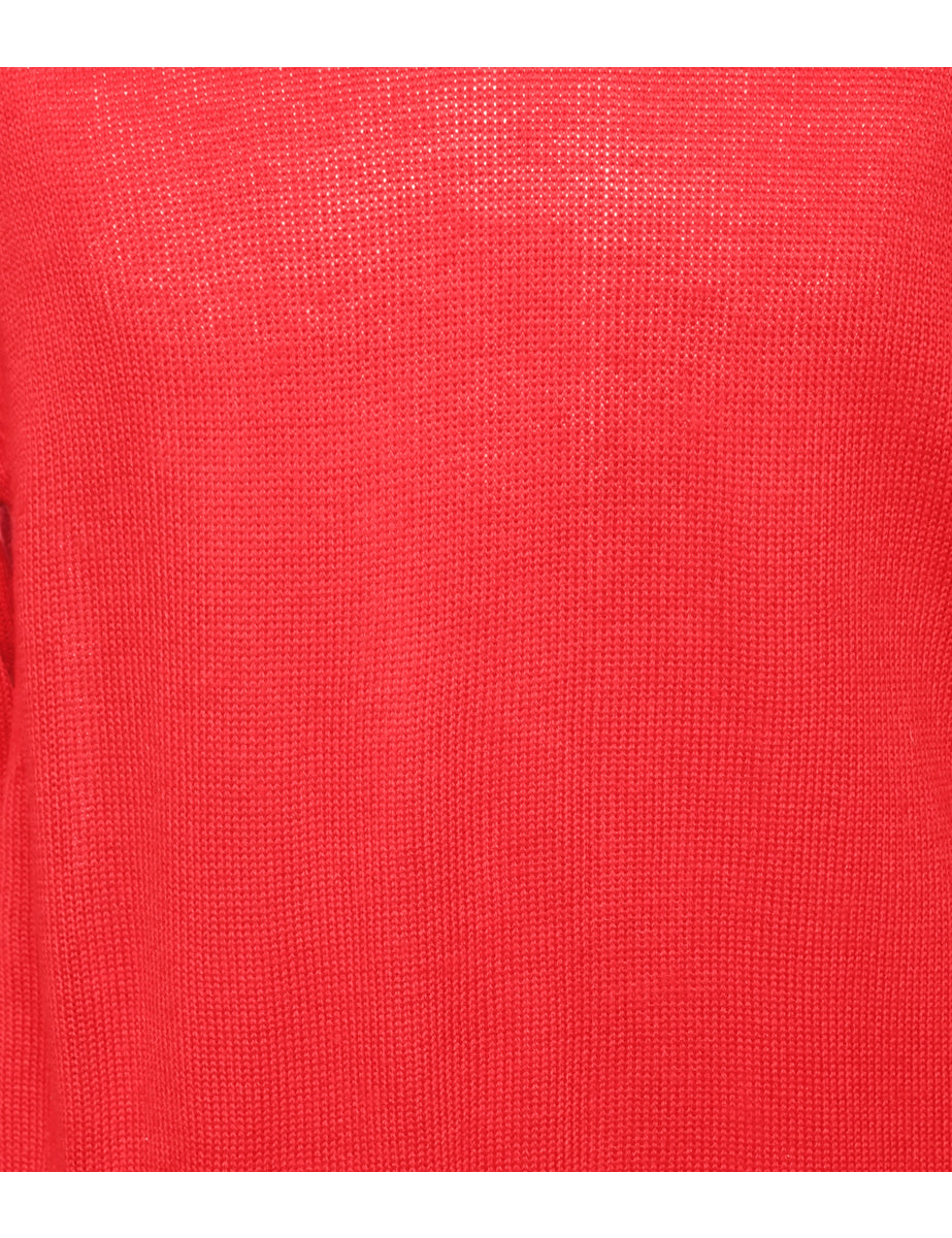 Long Sleeved Red Jumper - XL