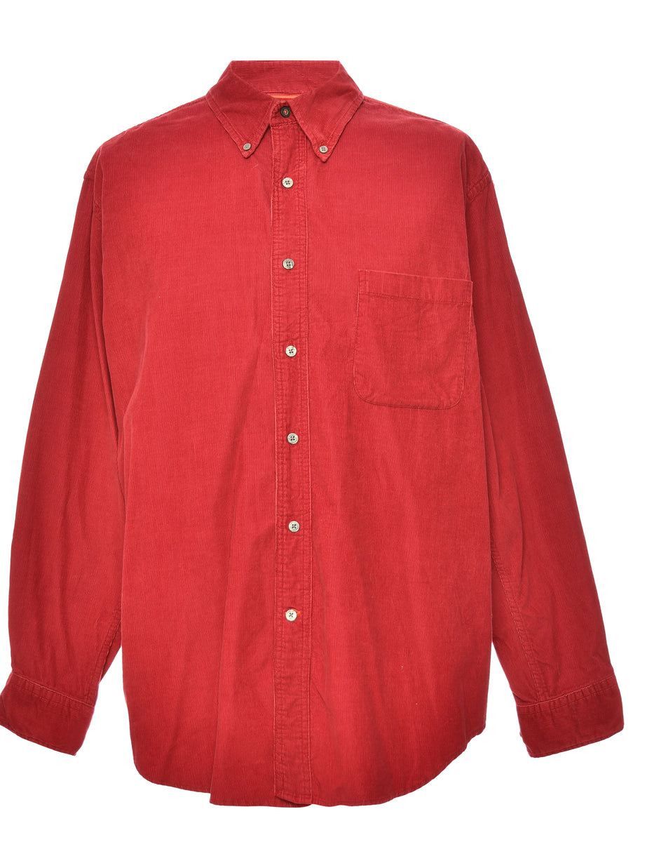 Red Corduroy Shirt - L