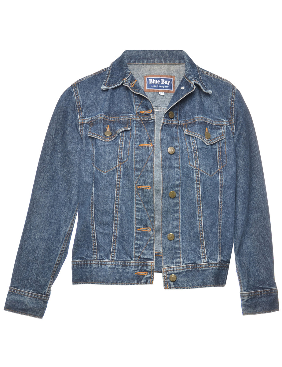 Button Front Denim Jacket - S