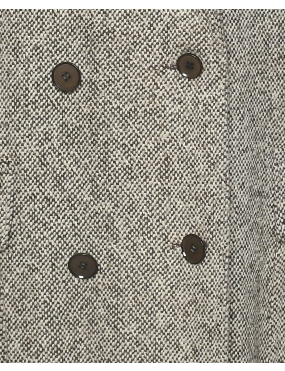 Double Breasted Wool Coat - M