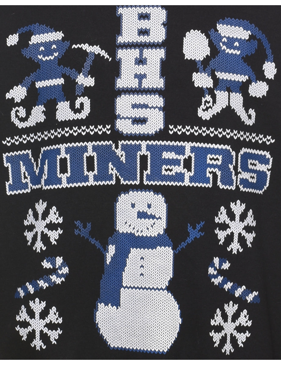 Snowman Christmas Sweatshirt - L