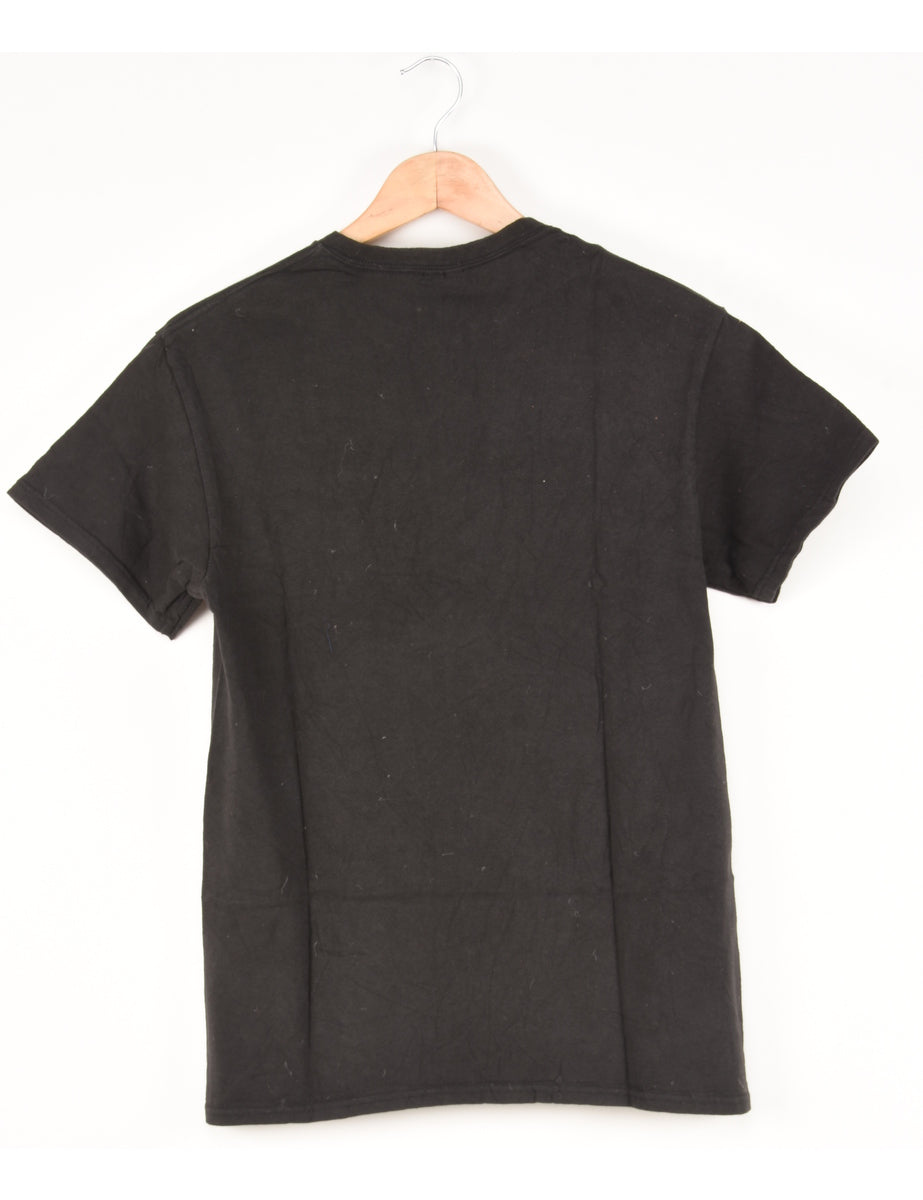 Black Thomas Jefferson's Library Printed T-shirt - M