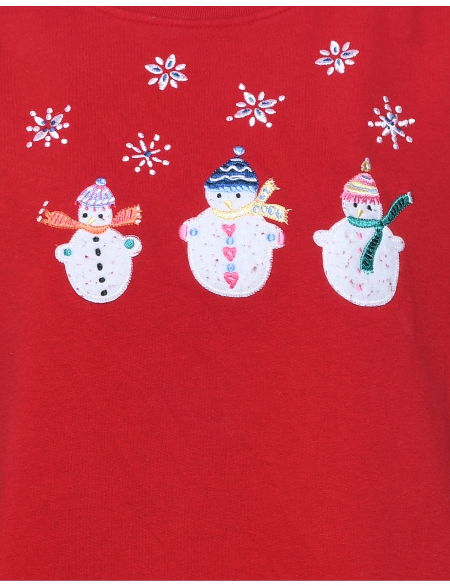 Snowman Christmas Sweatshirt - XL