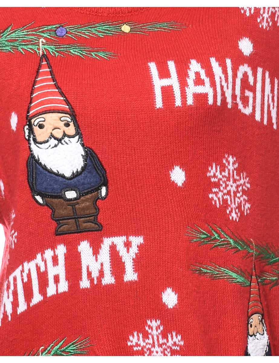 Santa Claus Christmas Jumper - L