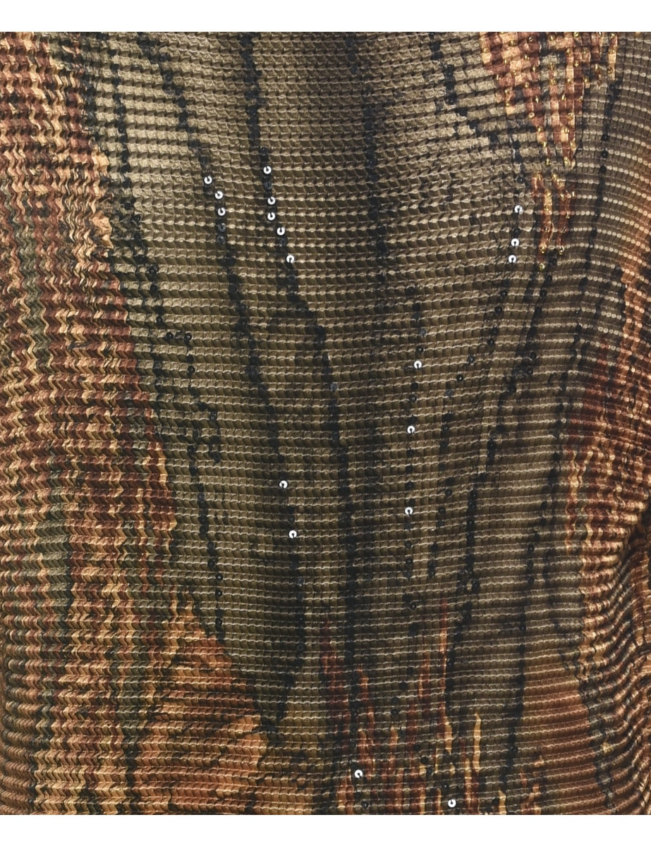 Smocked Evening Top - M
