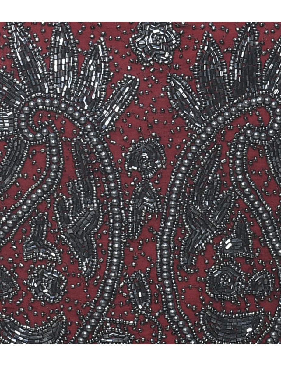 Paisley Beaded Evening Top - XS