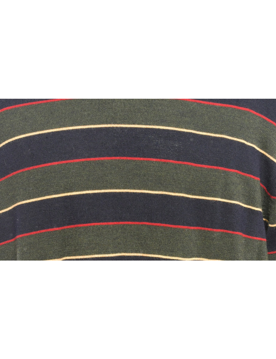 Green Brooks Brothers Striped Jumper - L