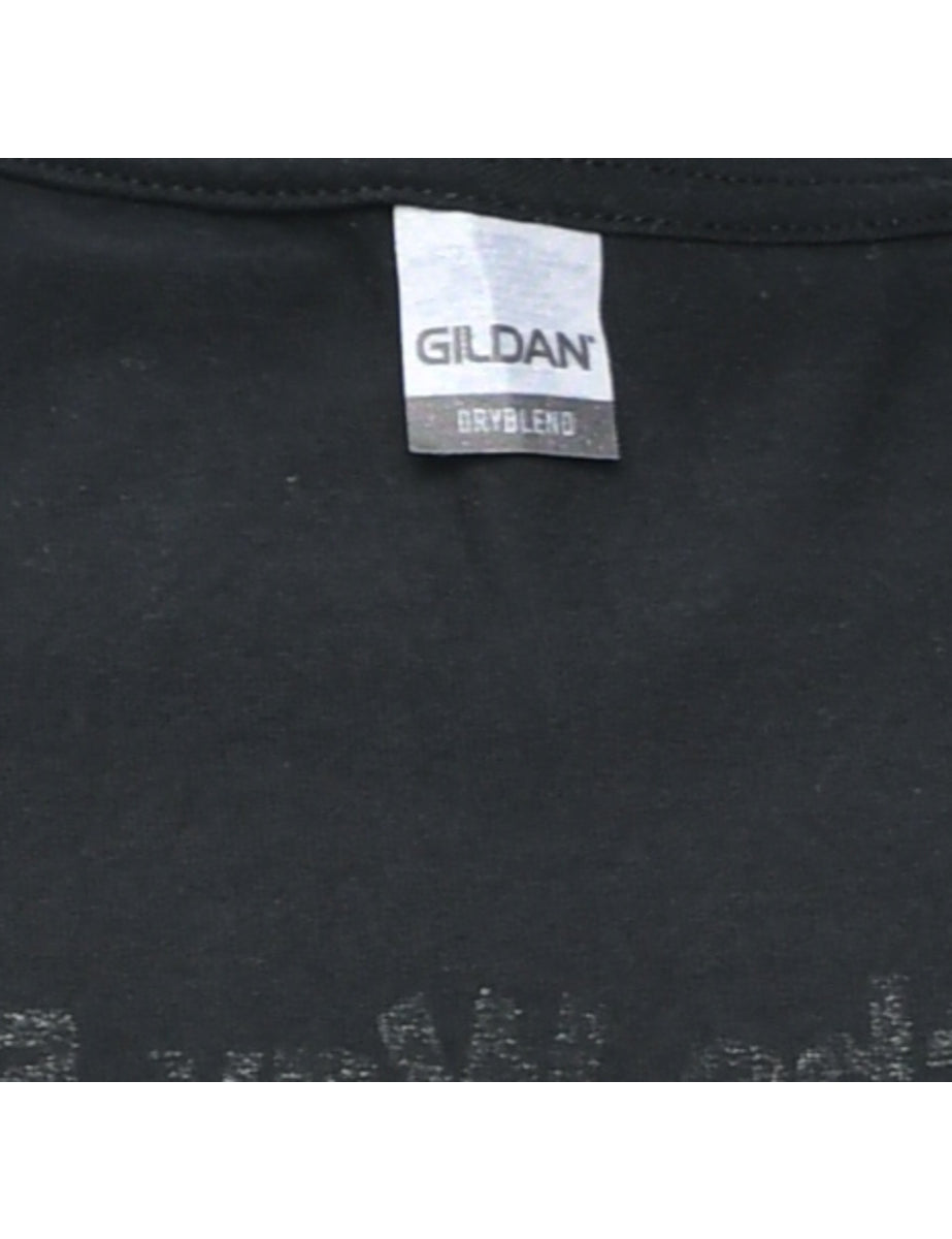 Black Printed T-shirt - XL
