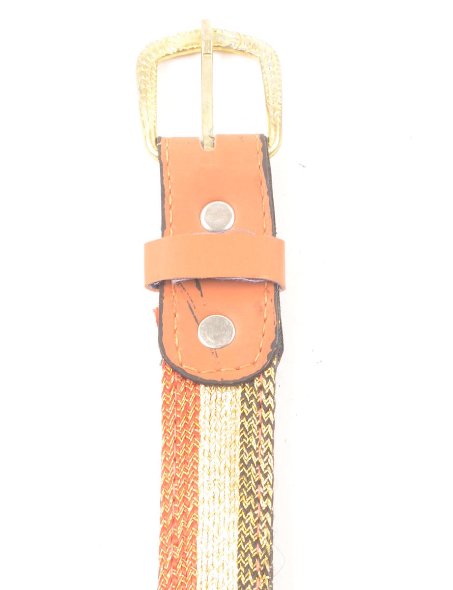 Lurex Thread Pattern Fashion Belt - L