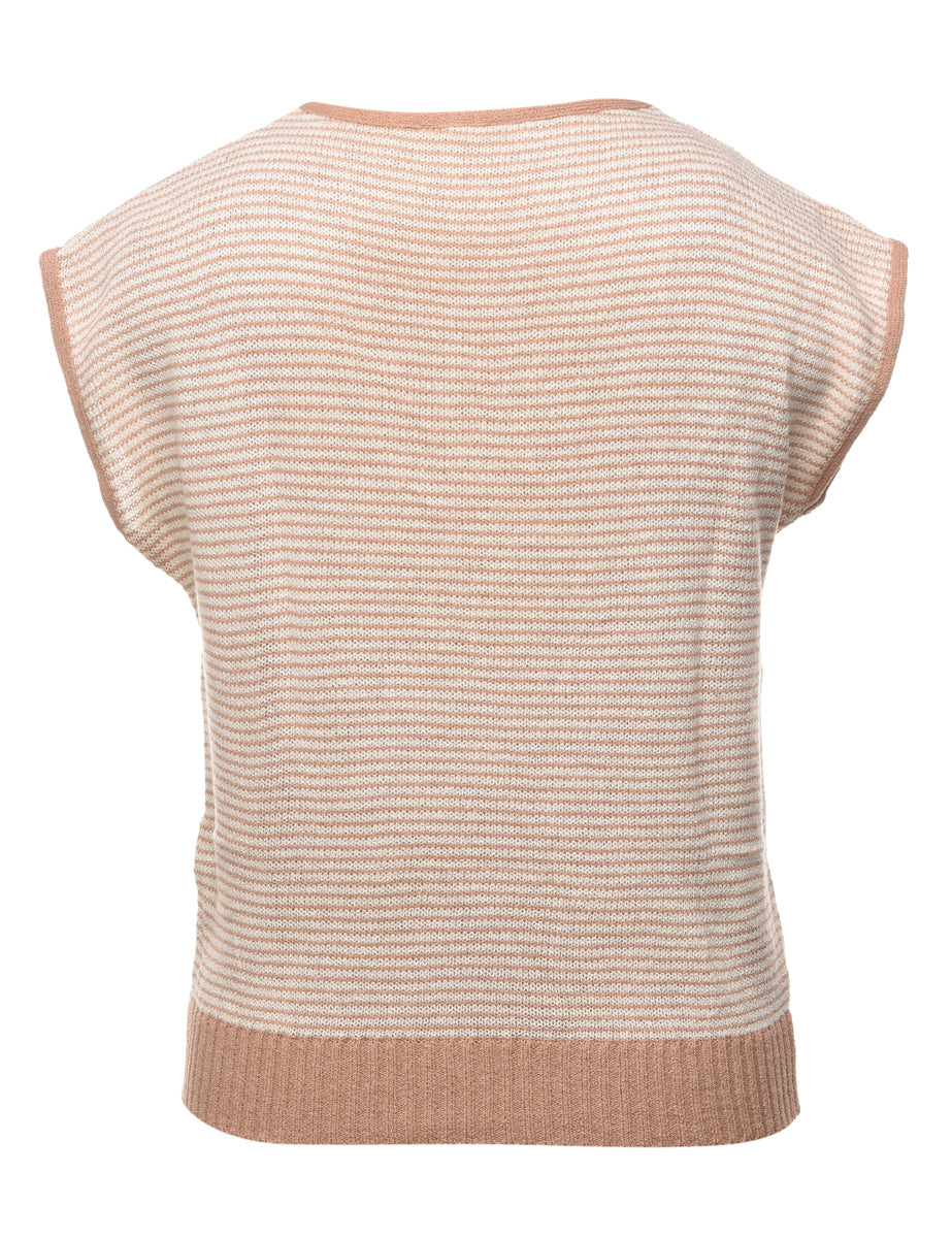 Short Sleeve Sweater Vest - M