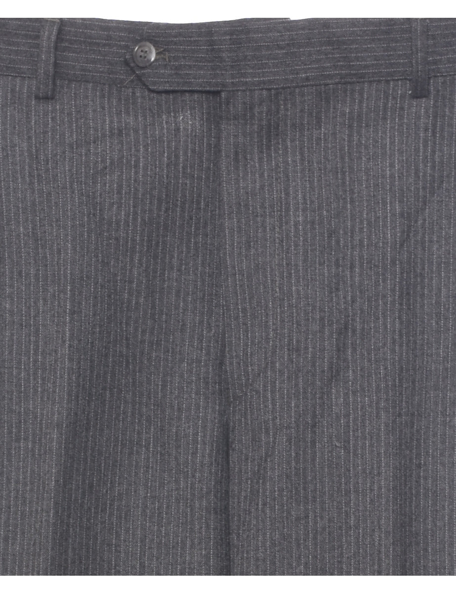 Pinstriped Tapered Fit Trousers - W33 L29