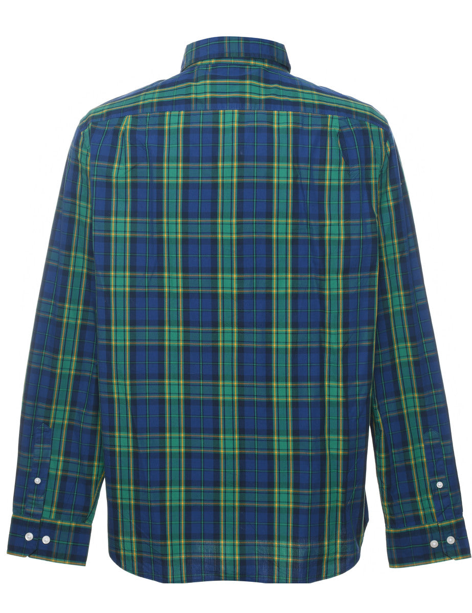 Nautica Checked Navy & Green Shirt - L