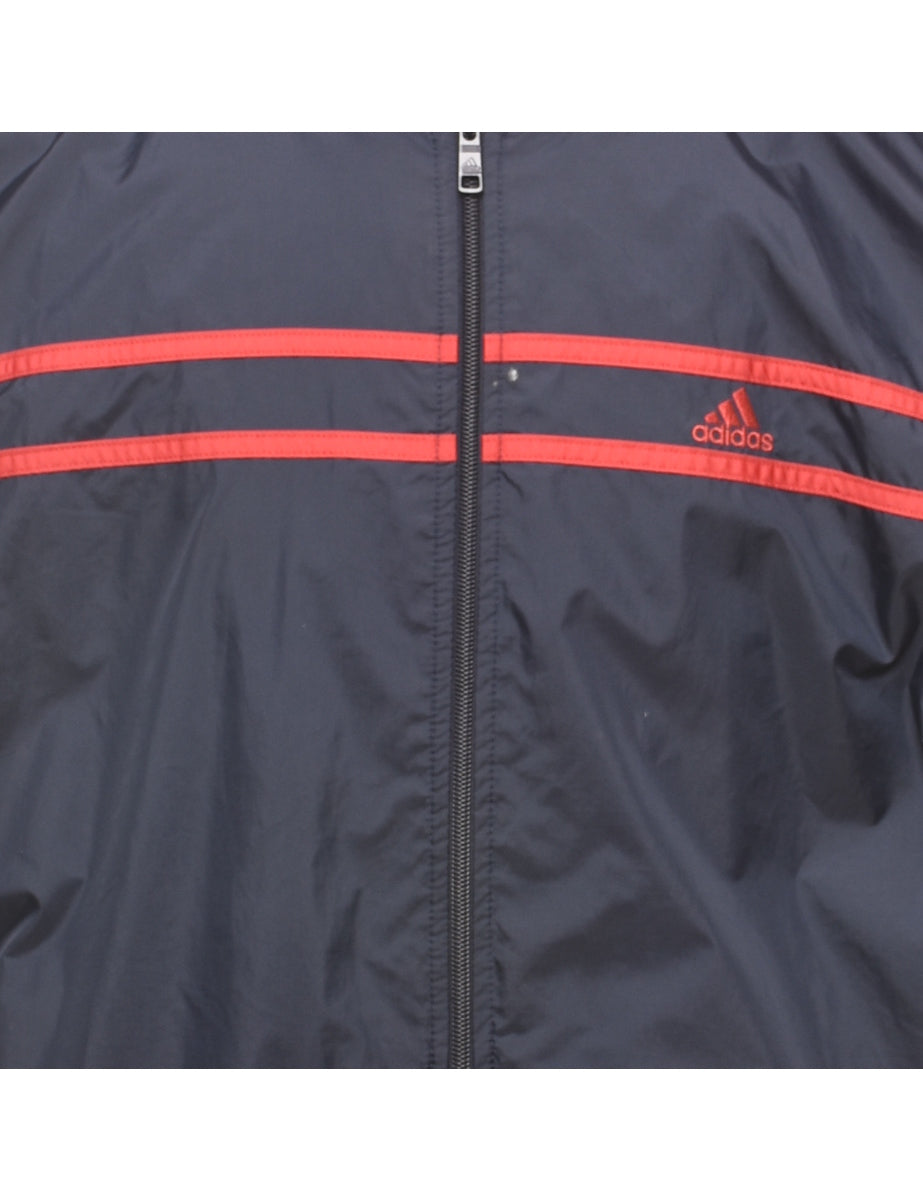 Adidas Navy & Red Nylon Jacket - L
