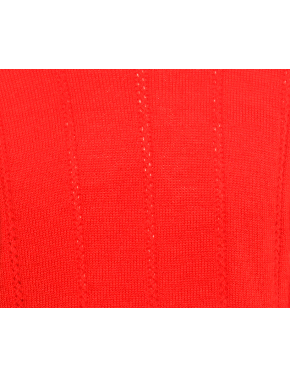 Red Long Sleeved Jumper - M