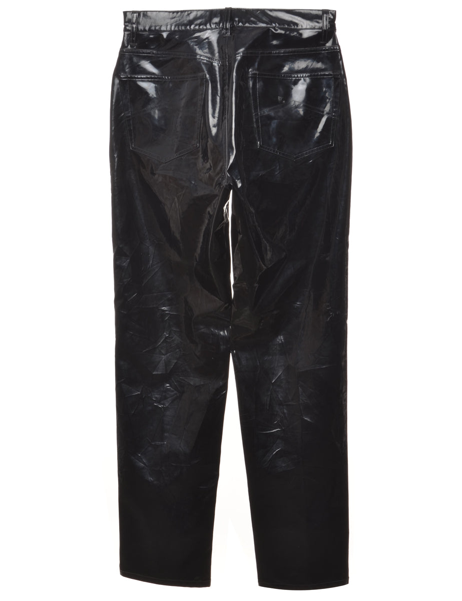 Black PVC Armani Exchange Tapered Trousers - W31 L32