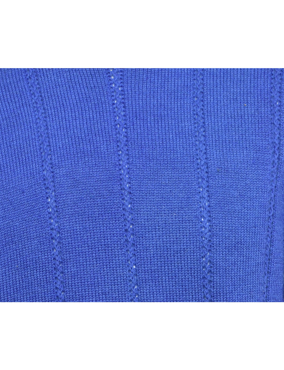 Blue Long Sleeved Jumper - M
