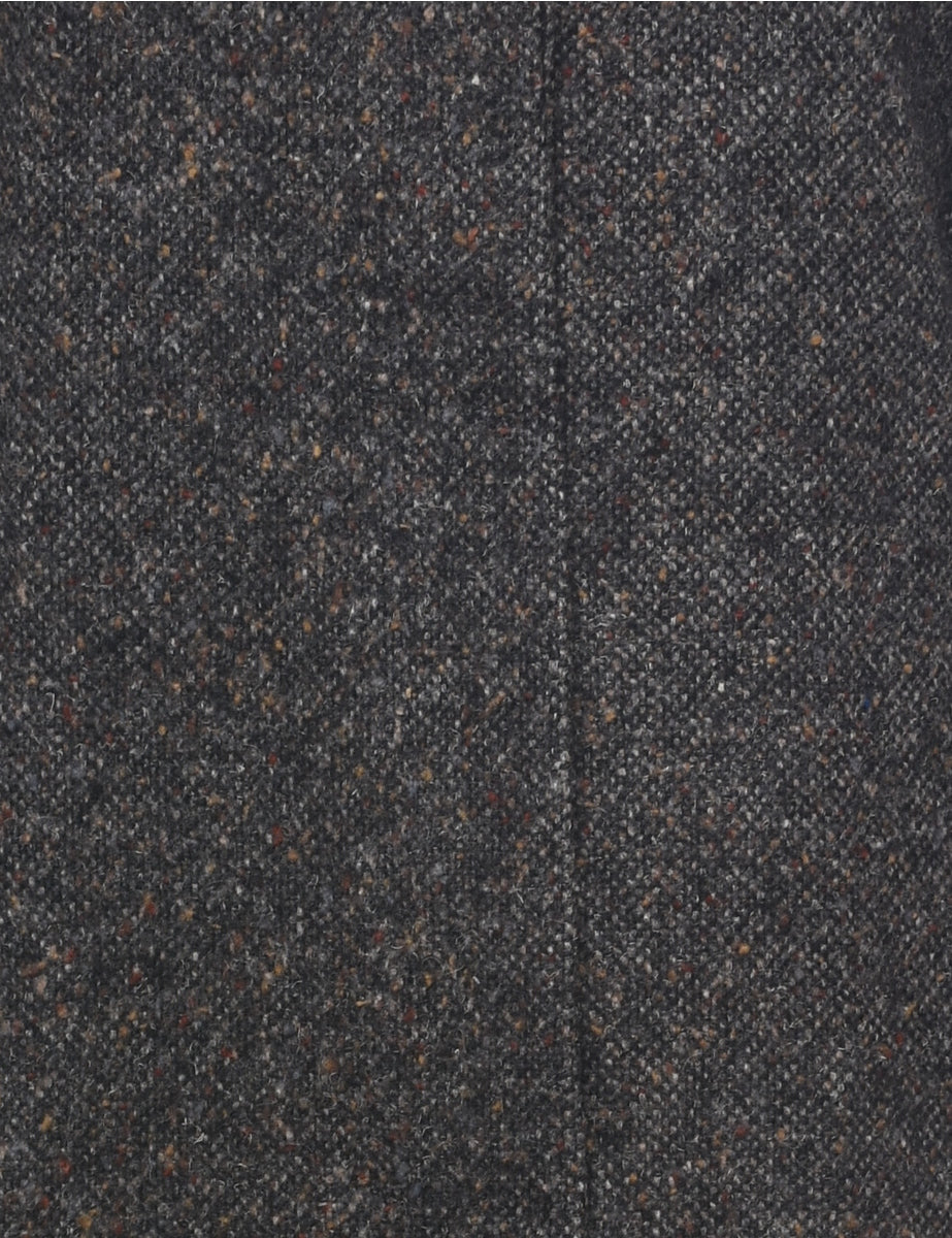Single Breasted Wool Coat - L