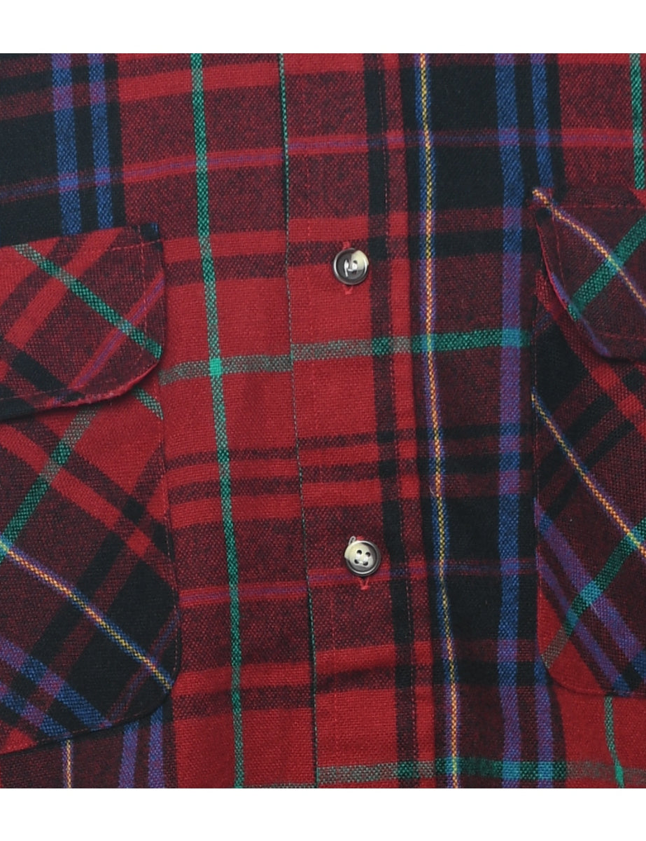 Ched Red Plaid Shirt - L