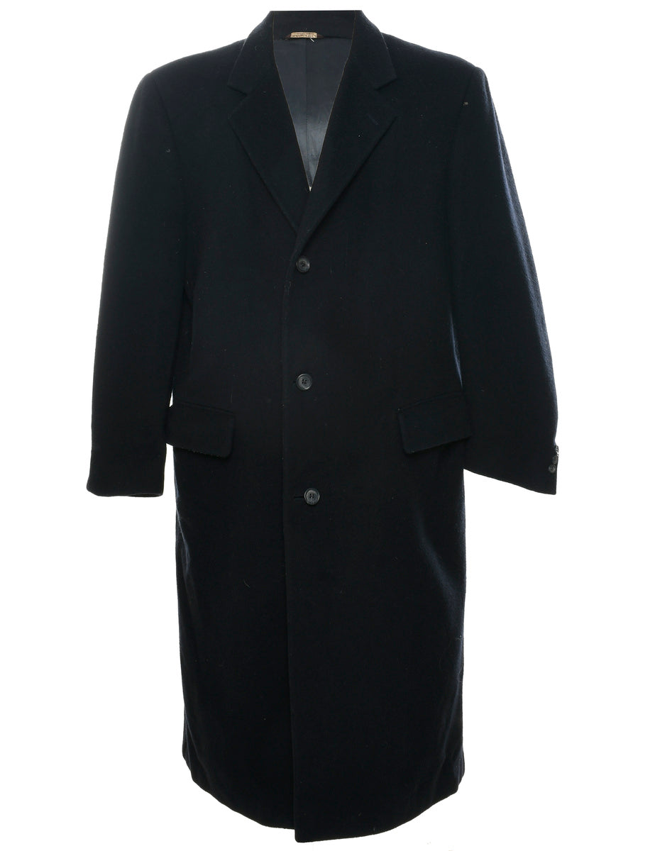 Black Wool Coat - XL