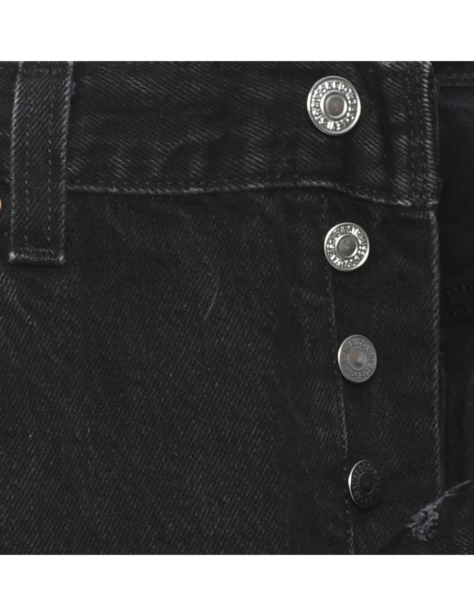 Black Levi's Straight-Fit 501 Jeans - W34 L32