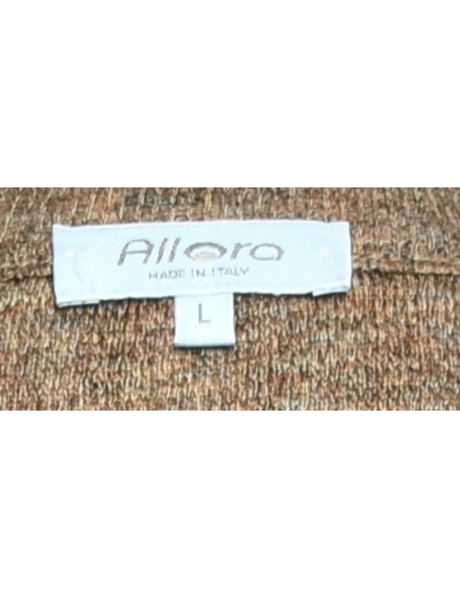 Long Sleeved Brown Jumper - L