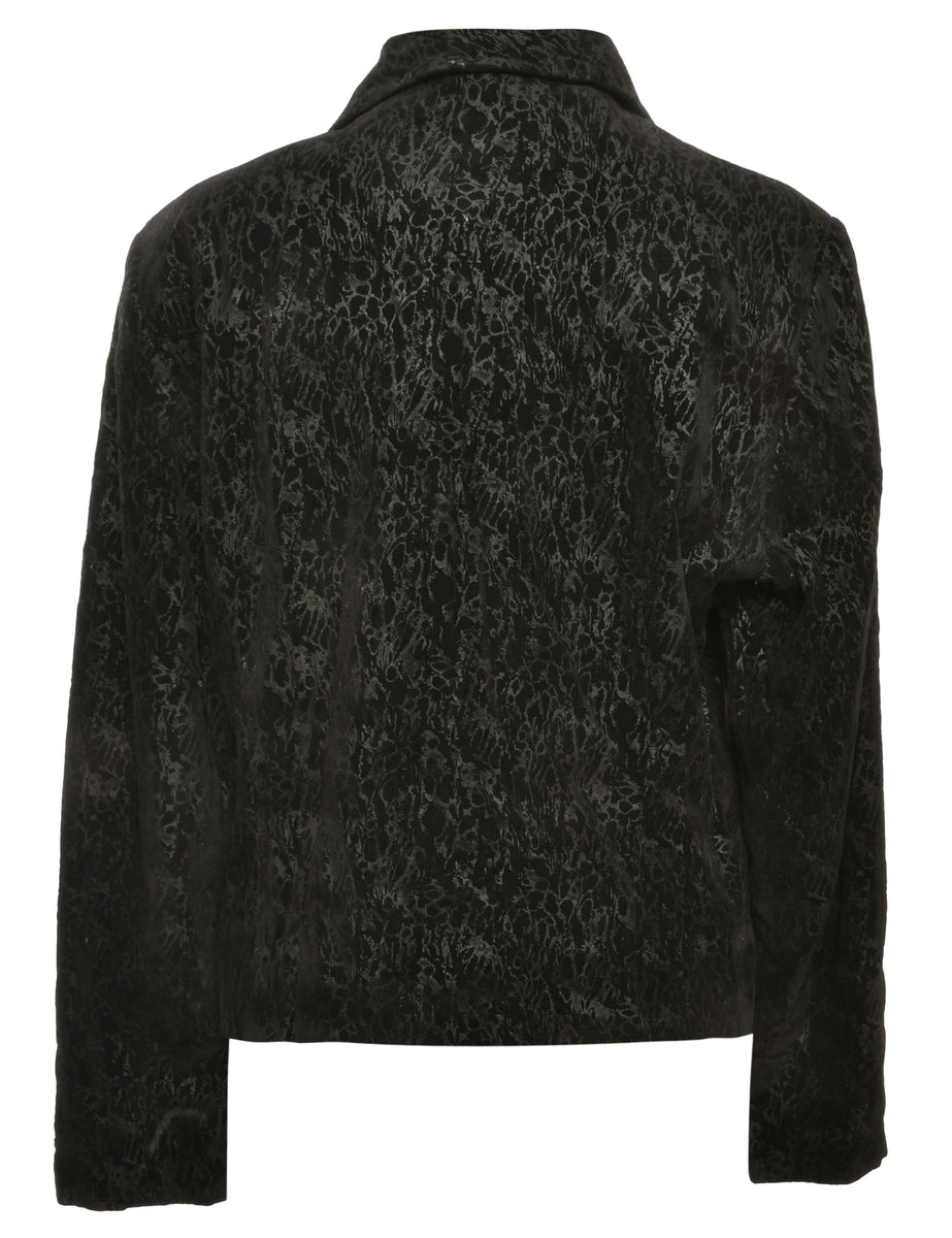 Patterned Black Jacket - L