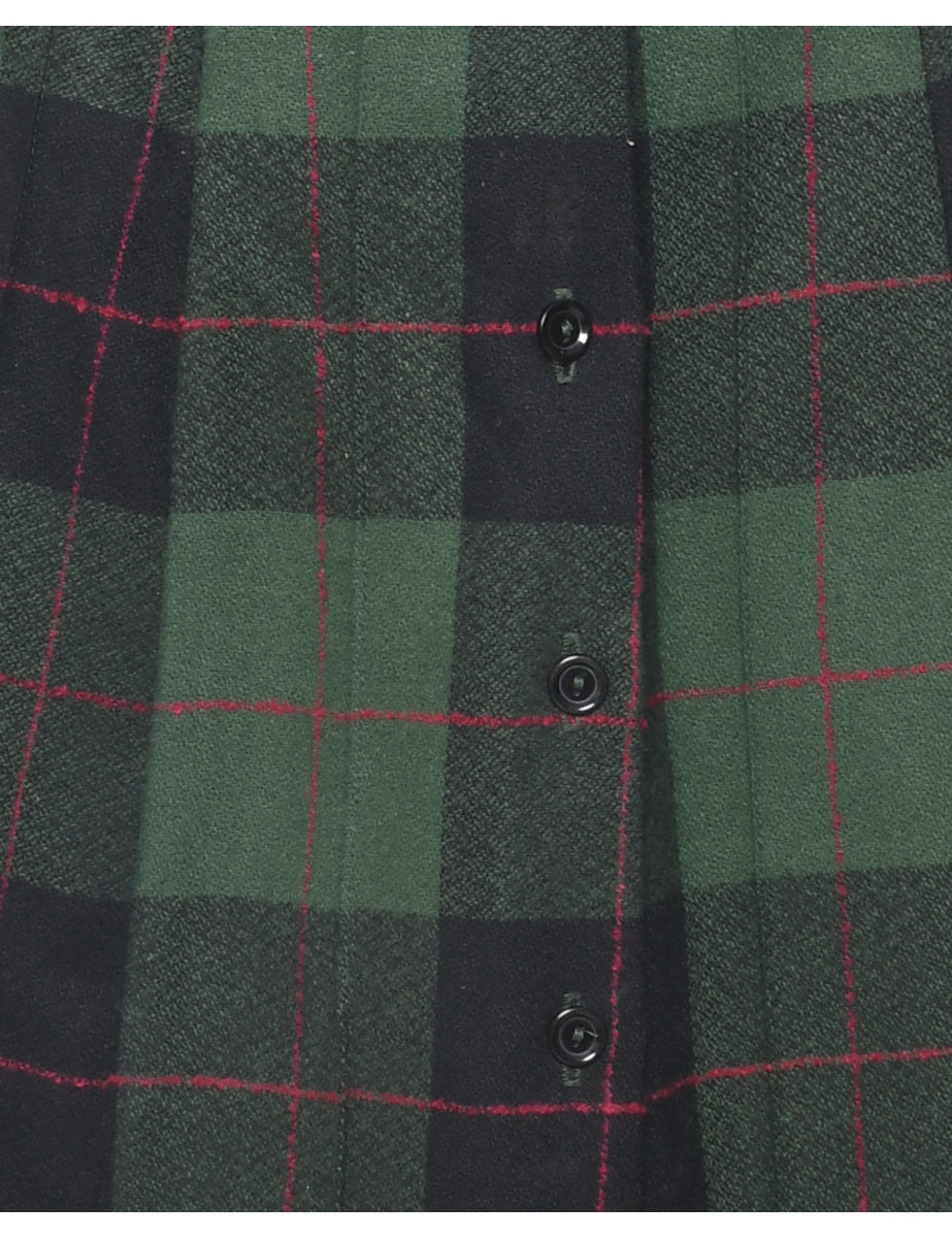 Tartan A-line Skirt - M
