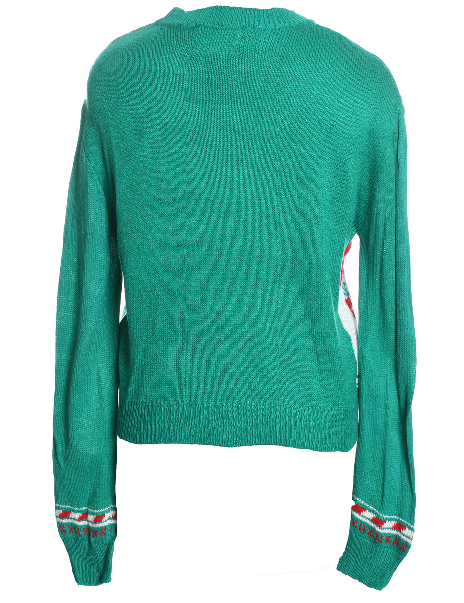 Green Christmas Jumper - L
