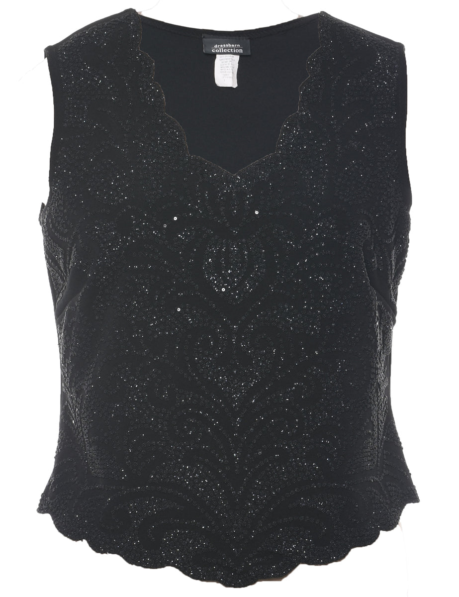 Black Evening Top - L