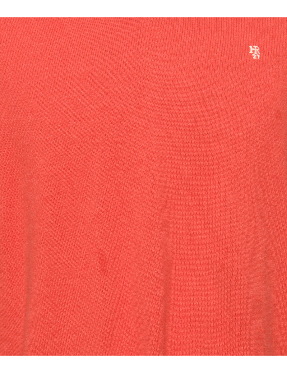 Long Sleeved Red Jumper - L