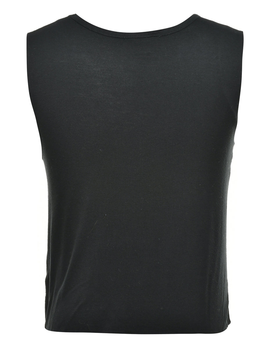 Black & Yellow Printed Vest - M