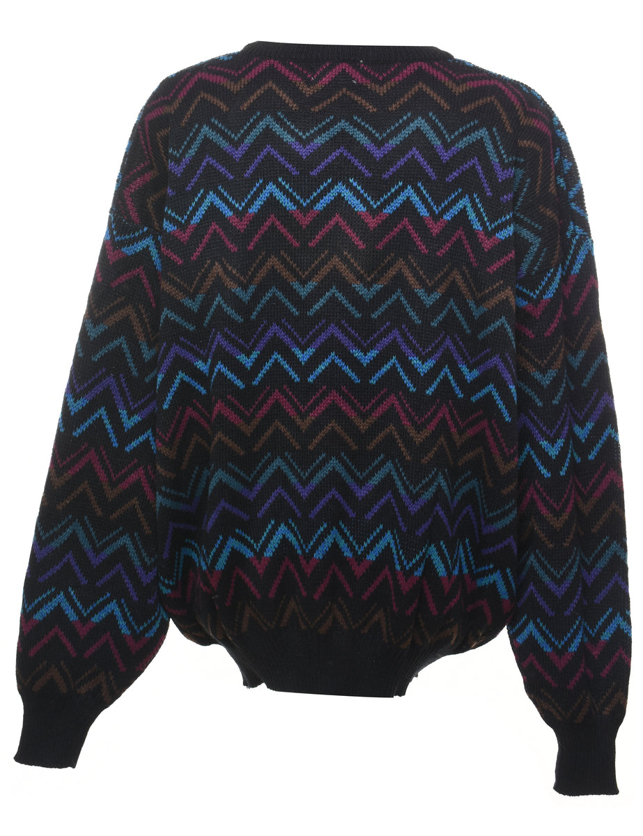 Herringbone Tweed Jumper - XL