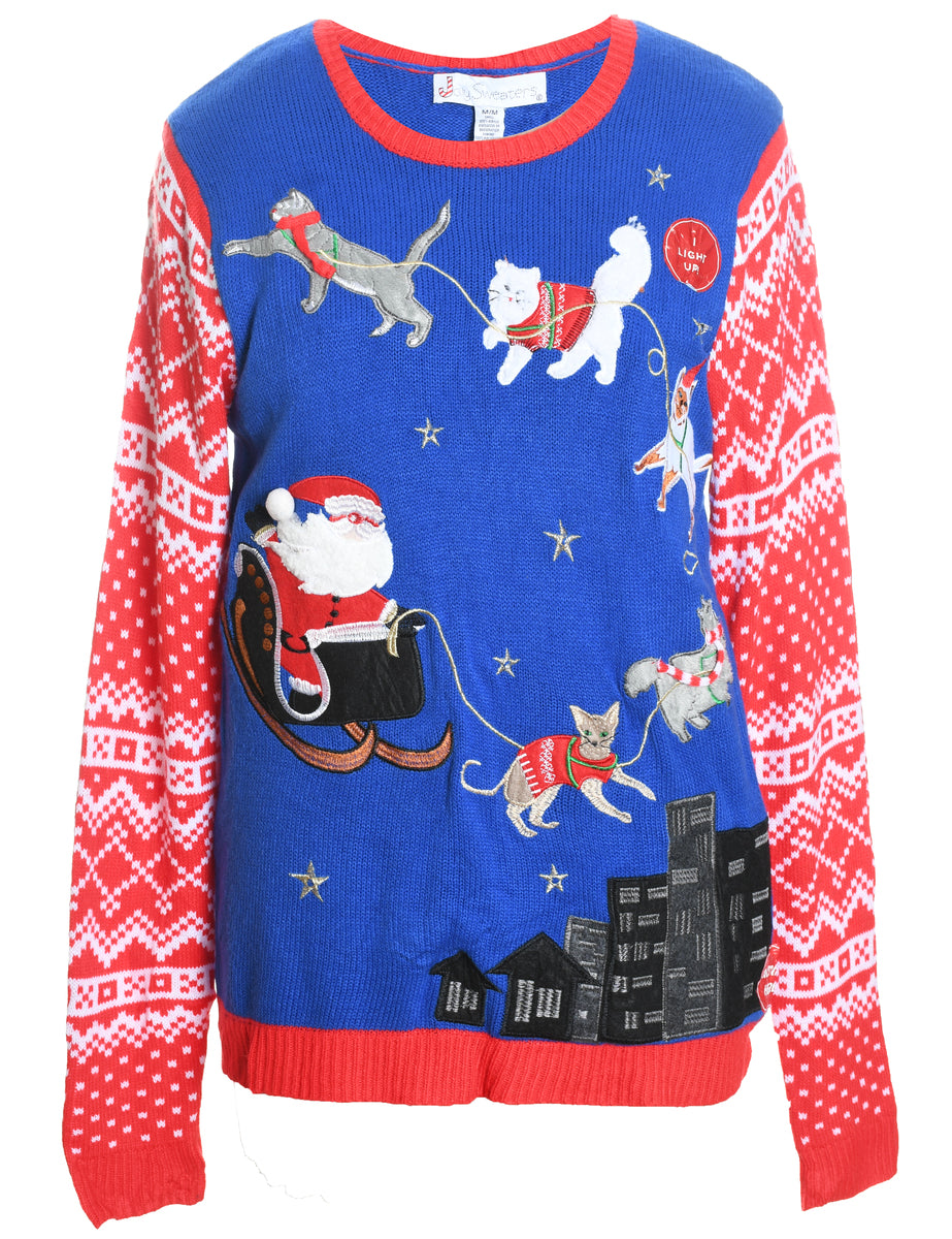 Santa Claus Christmas Jumper - M