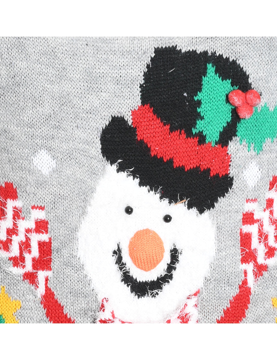 Snowman Christmas Jumper - L