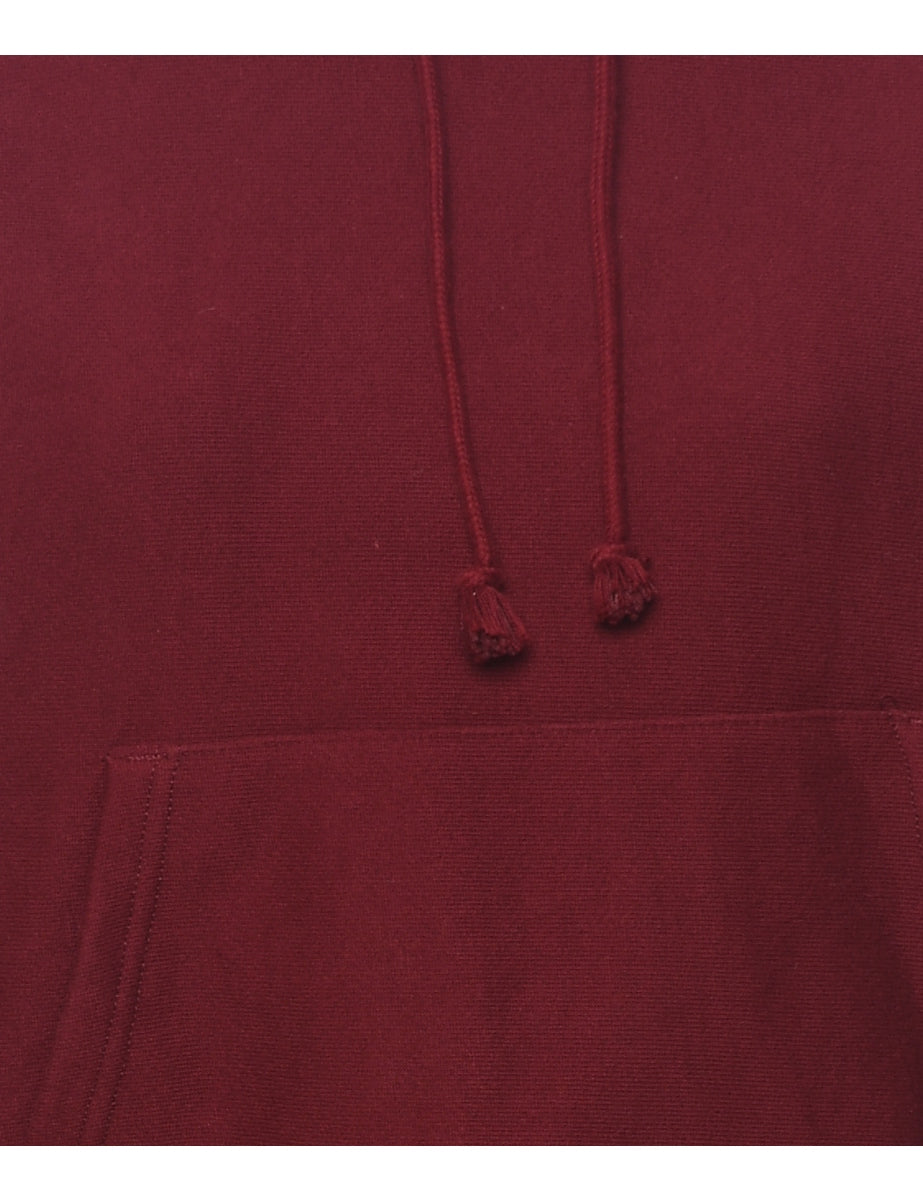 Champion Reverse Weave Maroon Hooded Sweatshirt - XS